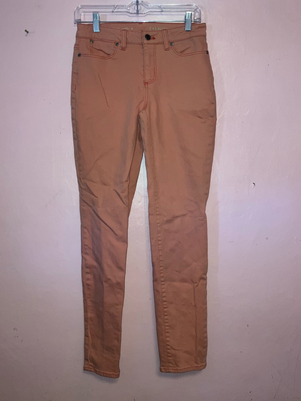 Talbots heritage ankle peachy pink pants size 4